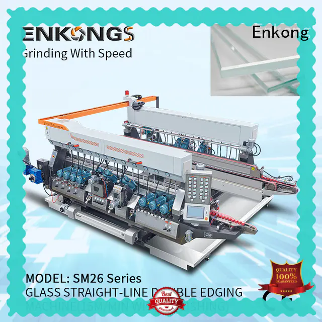 Enkong SM 12/08 glass double edging machine manufacturer for round edge processing