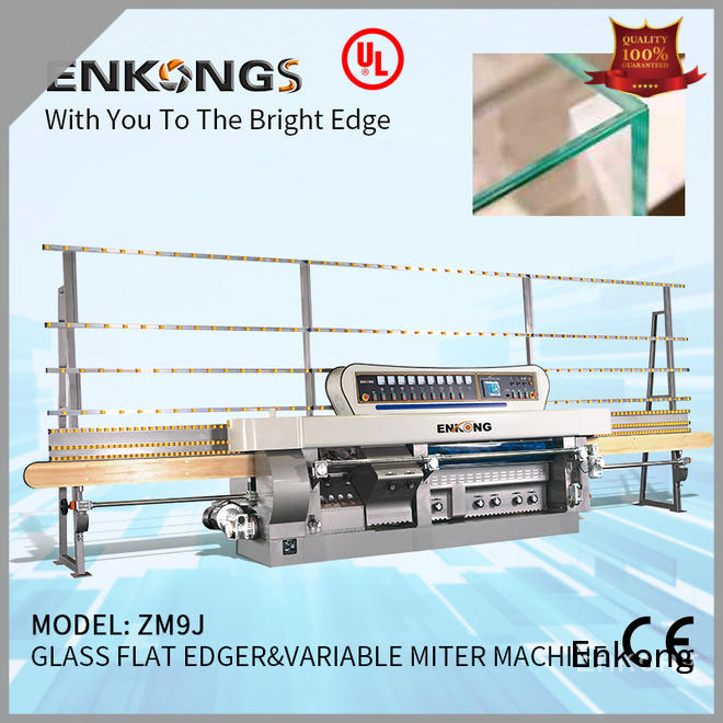 real glass mitering machine 5 adjustable spindles customized for grind