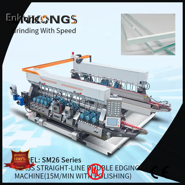 Enkong quality glass double edging machine manufacturer for round edge processing